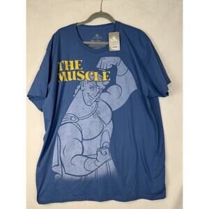 Disney Parks Hercules The Muscle T-shirt Blue Adult Unisex Size 3XL XXXL